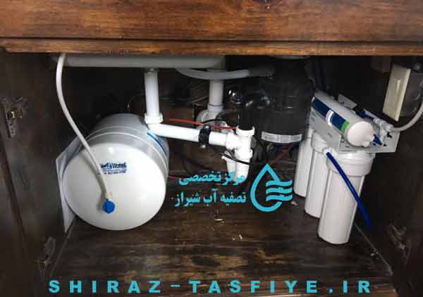 tank قرار دادن تانک تصفیه آب بصورت افقی