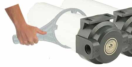 open housing of water filter باز کردن هوزینگ فیلتر تصفیه آب خانگی