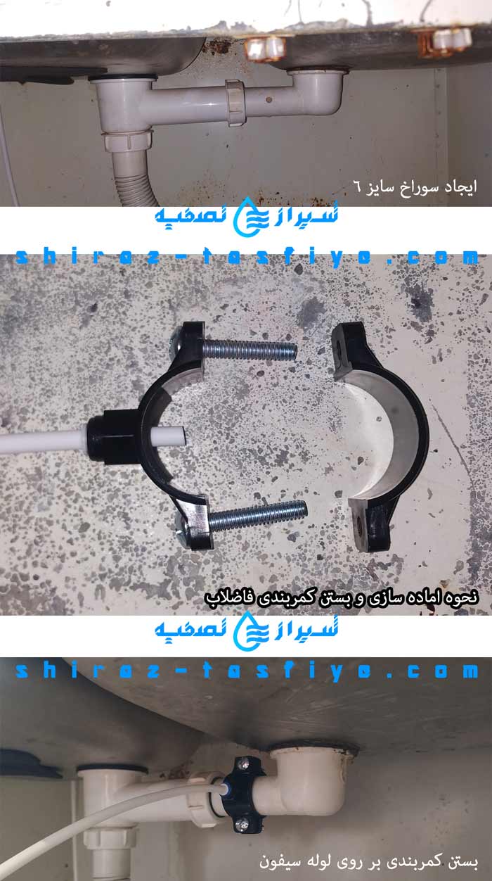 بستن خروجی فاضلاب با استفاده از کمربندی